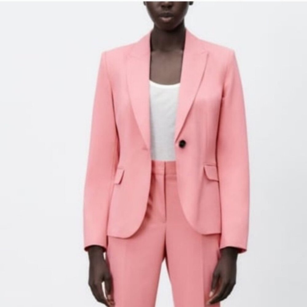 NWT ZARA Pink Single Button Blazer XS / 2